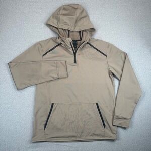 01.Algo Hoodie Womans XL‎ Tan 1/4 Zip Athletic Performance Pullover Stretch Golf